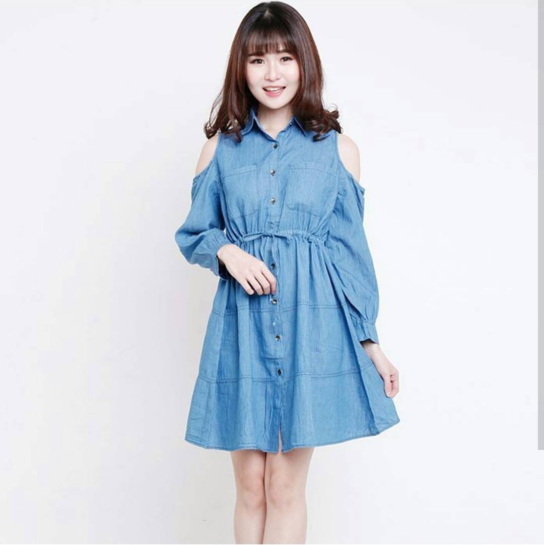 denim short frock