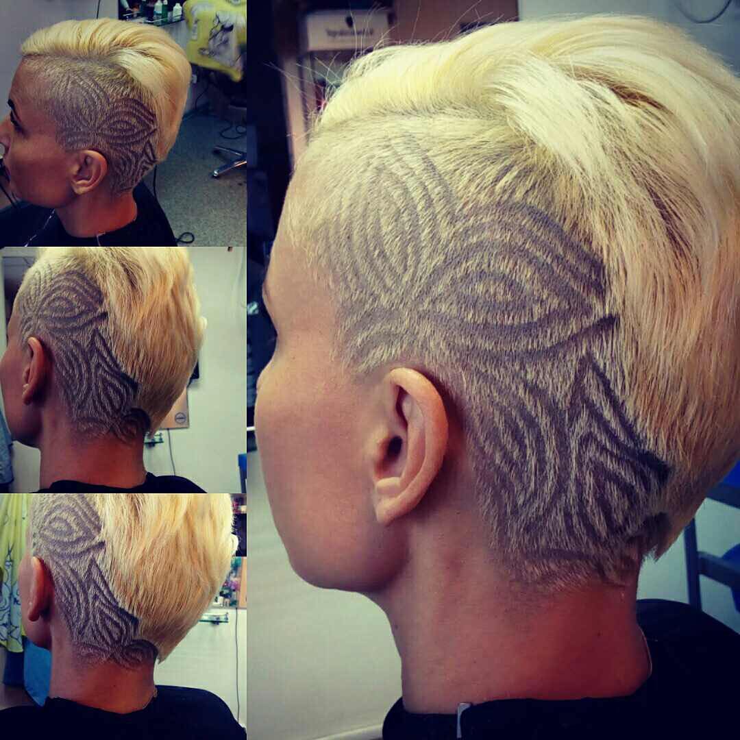 45 Interesting Womens Undercut Hair Tattoos