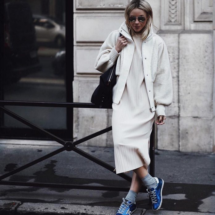 Dress With Sneakers For Women: How To Wear? - LadyLife