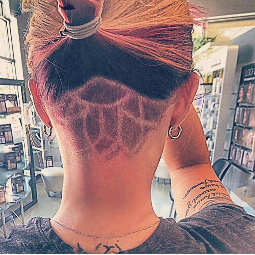 45 Interesting Womens Undercut Hair Tattoos