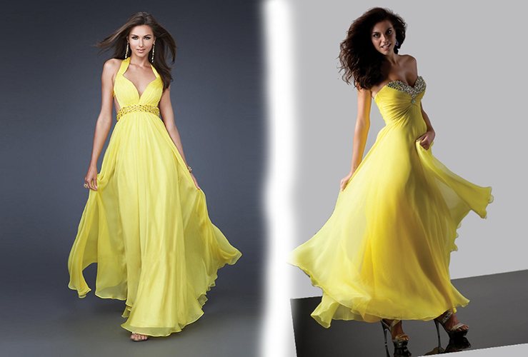 yellow dresses womens