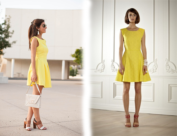 plus size canary yellow dress