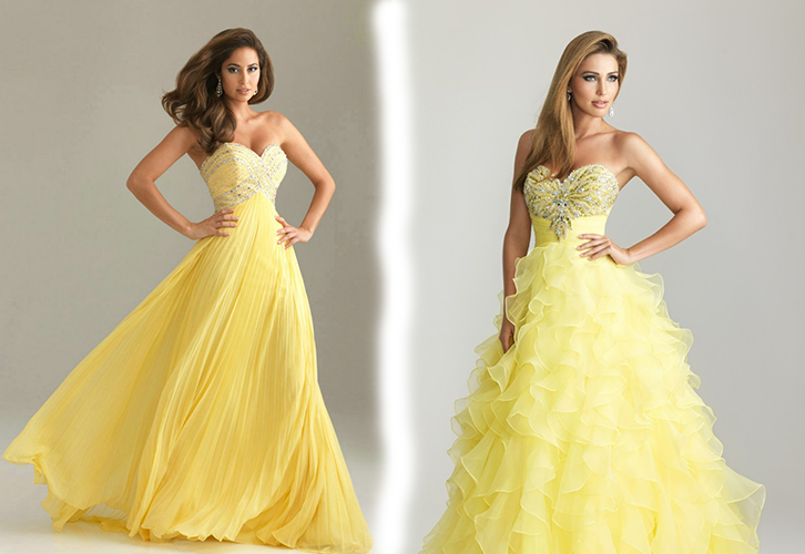 bright yellow dresses