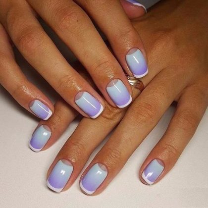 Gradient Nails Art Tutorial: How To Do Gradient Glitter Nails - LadyLife