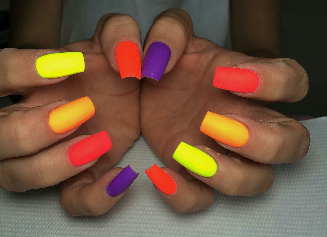 8. Gradient Mix Color Nail Design - wide 7