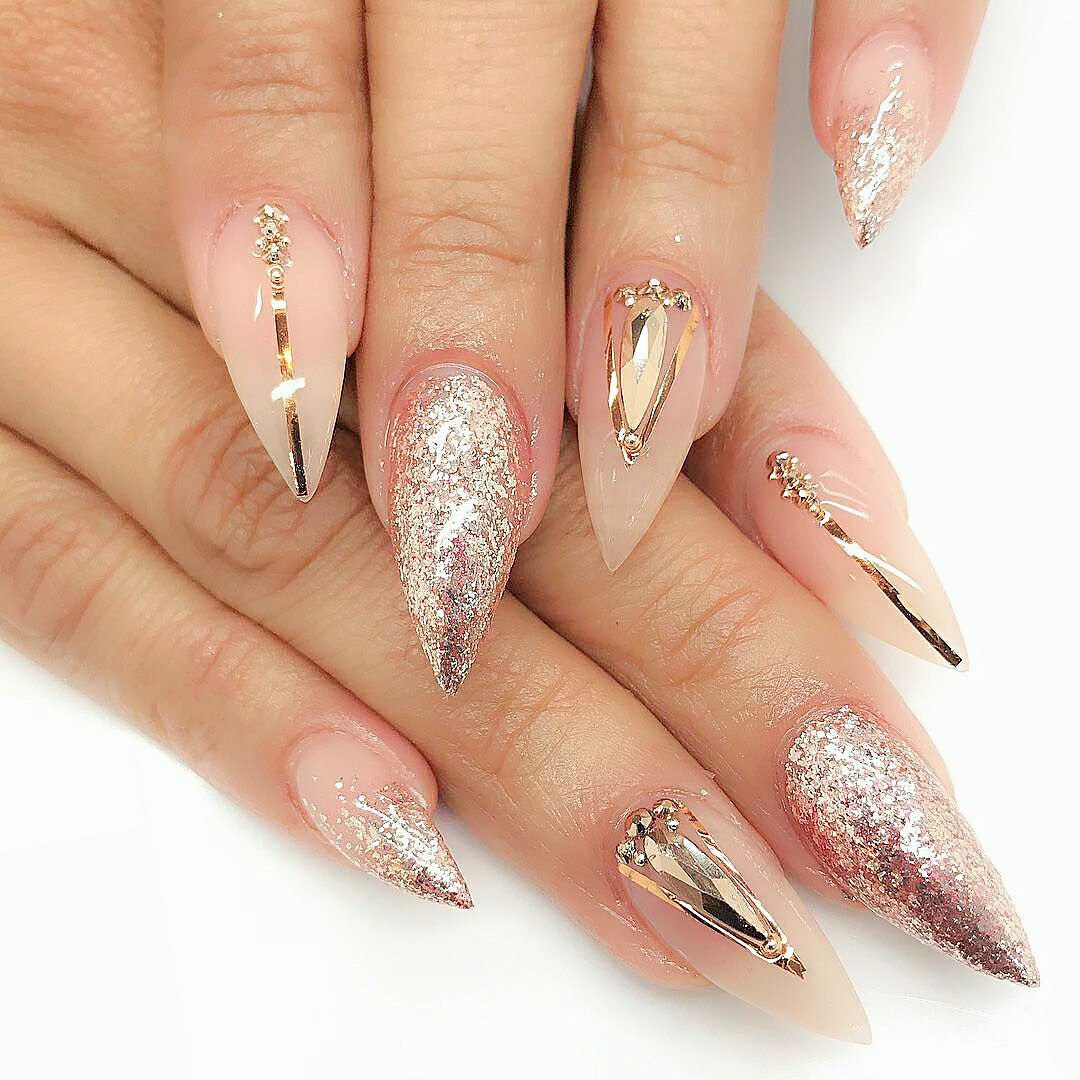 mountain peak shaped nails