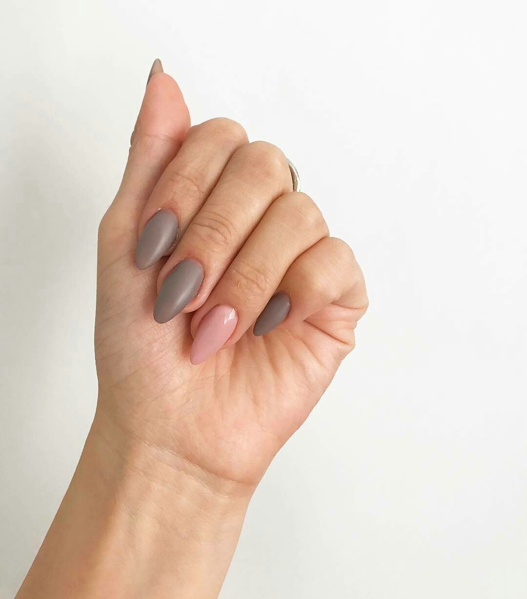 almond acrylic nails