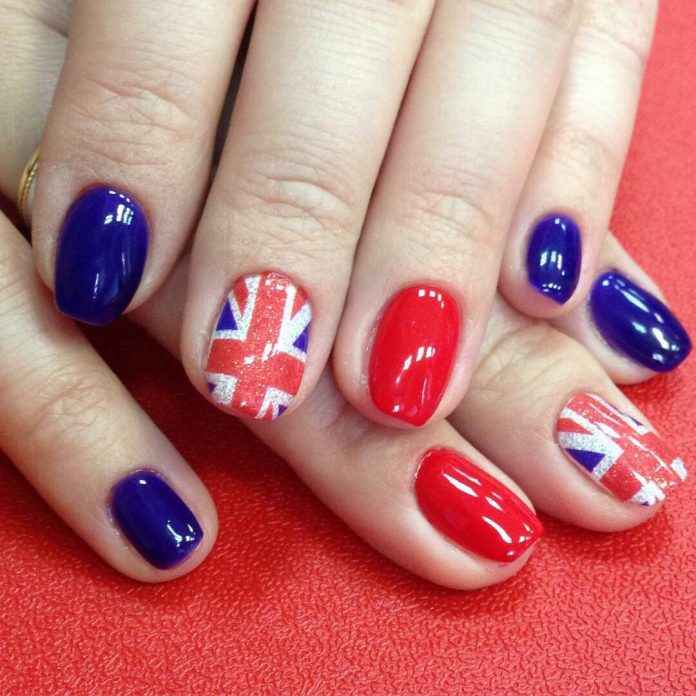 British Flag Nails Art and Designs - LadyLife