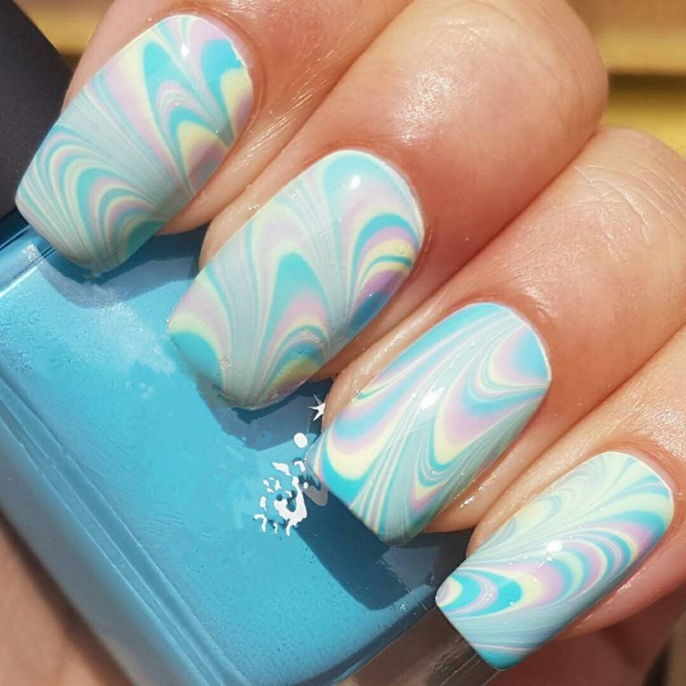 Water Nail Art How to Do Water Marble Nail Art LadyLife