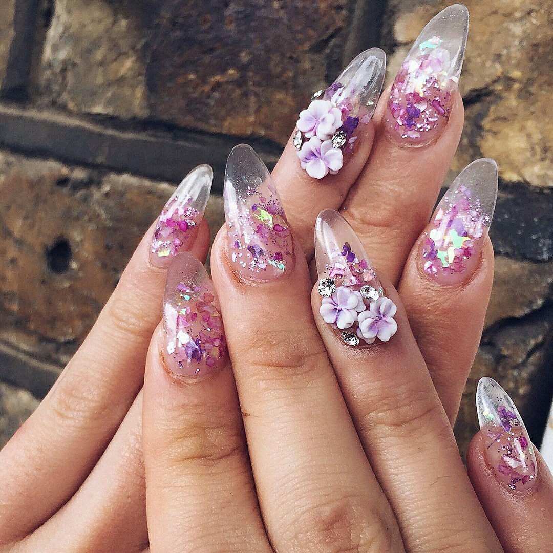 3d flower nail designs