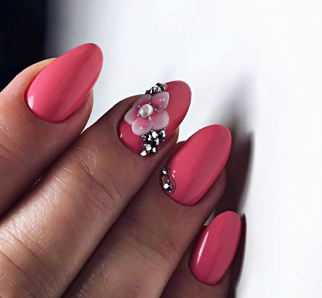 3d flower nails