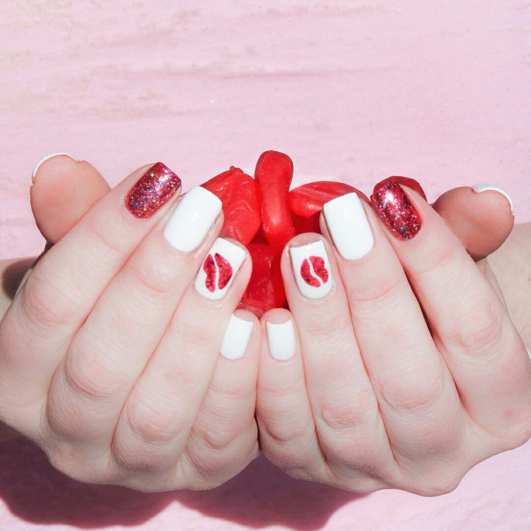 valentine toe nail designs