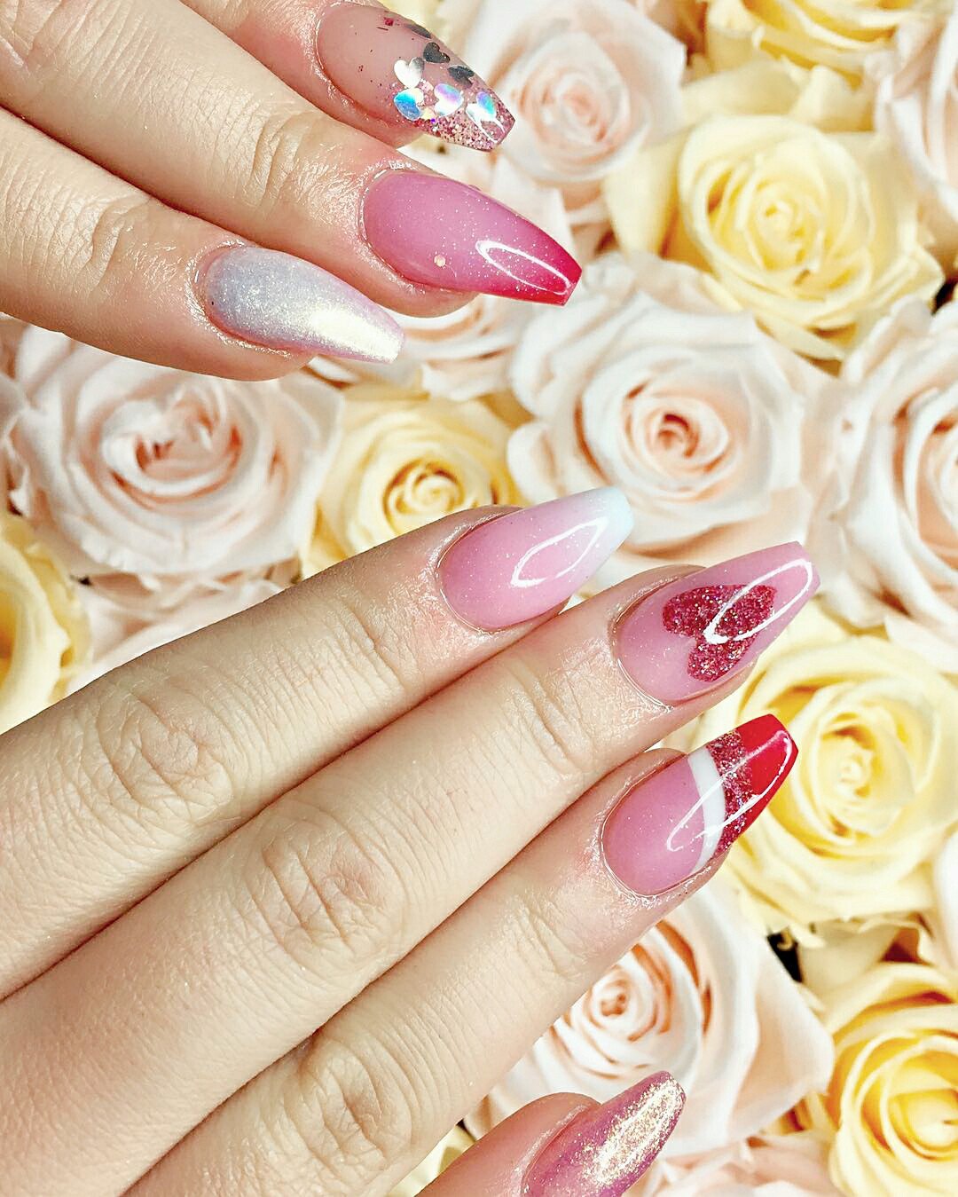 valentine day nail art designs
