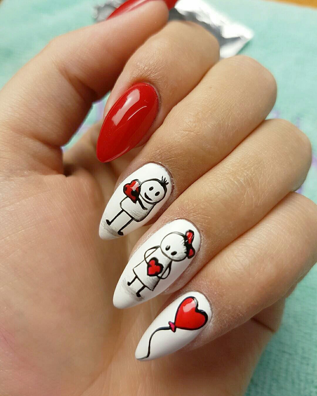 valentines nail designs