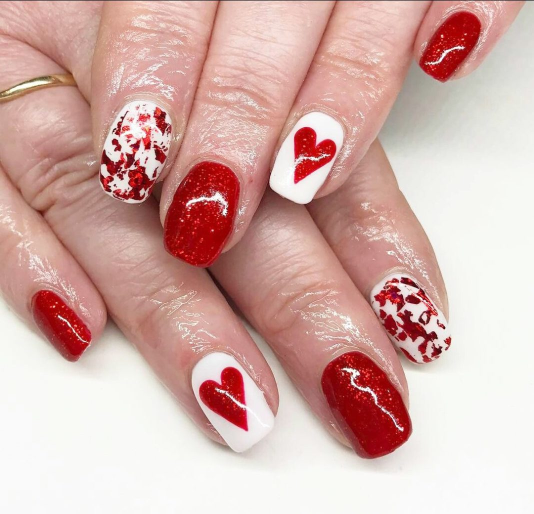 valentine's day nails