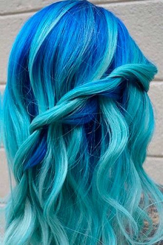 Bright Blue and Turquoise Ombre