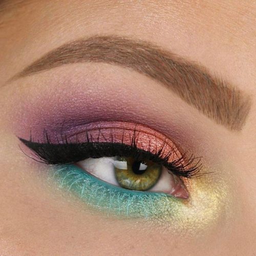 Bright Color Makeup Look