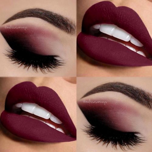 Burgundy Matte Smokey Eye