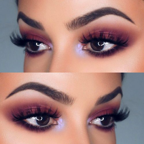 cranberry red eyeshadow