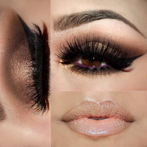 Dark Brown Smokey Eyes