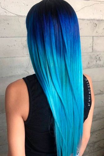 Dark to Light Blue Ombre Fade