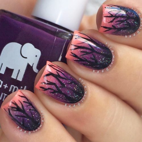 90+ Fall Nails To Try This Autumn -  Purple nails, Stylish nails, Nail art