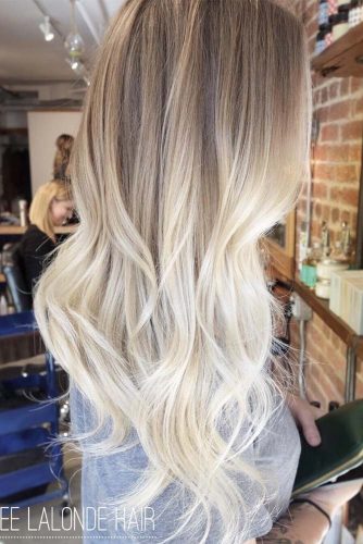 blonde to white ombre hair