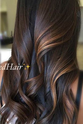 copper highlights on medium brown hair