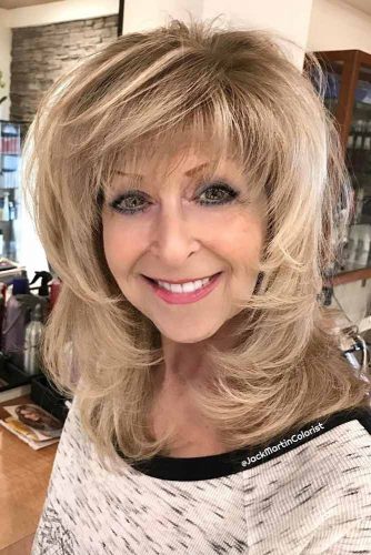 Medium Layered Hairstyles Over 50