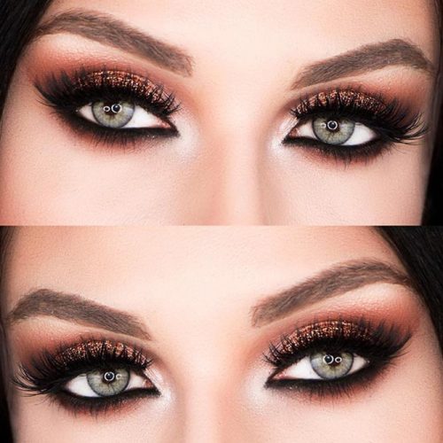 Amazing Smokey Eye Look for Grey Eyes