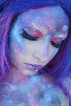 Galaxy Makeup Look: 21 Cool Galaxy Eye Makeup Ideas - LadyLife