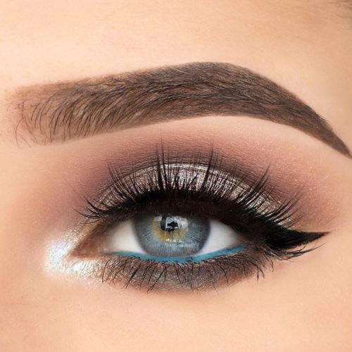 Simple Makeup Idea for Grey Eyes