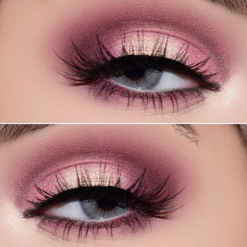 pink and grey eyeshadow