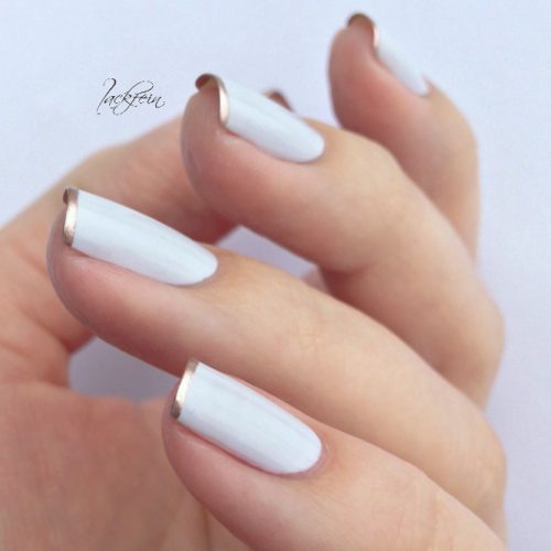 Chrome Tipped Manicure