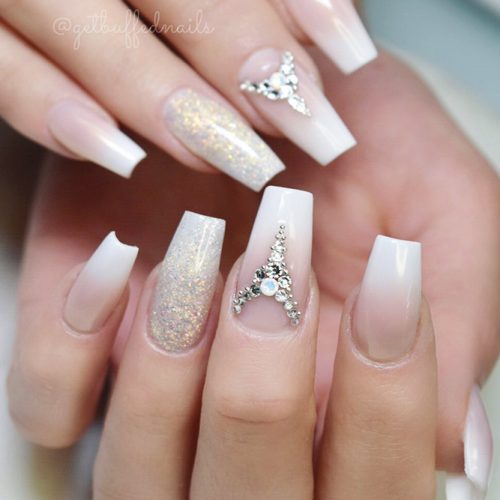 Nude Nails with Ombre Design Picture 2