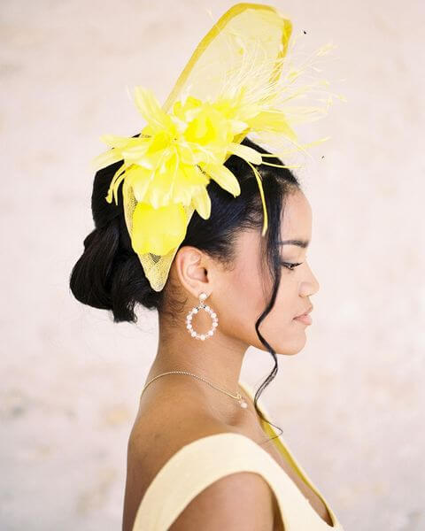 Earrings with Yellow Dress