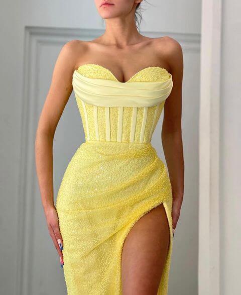 Yellow Evening Dresses