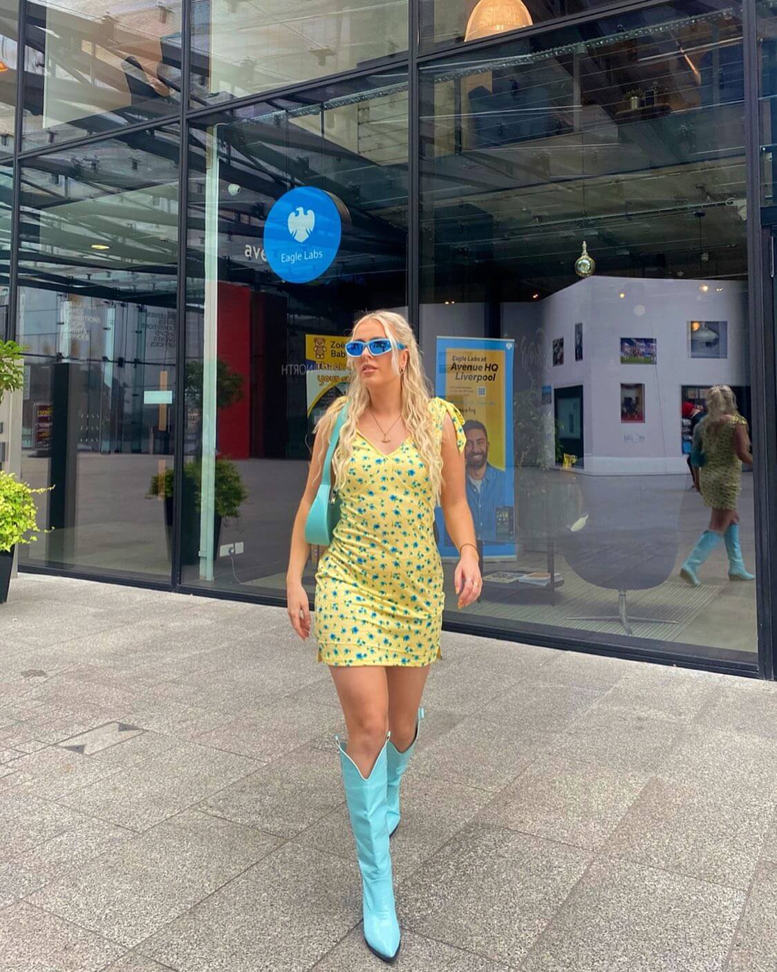 Blue and Yellow Dress