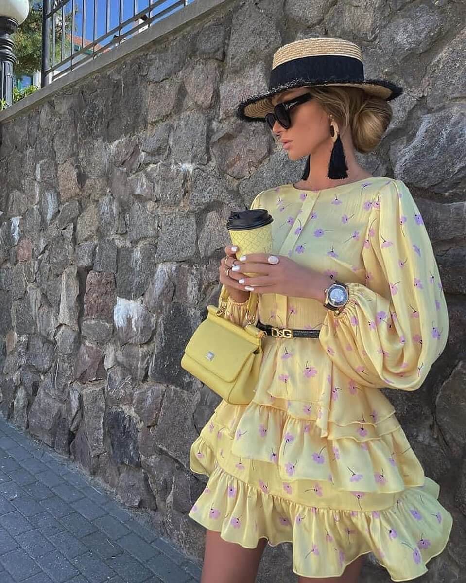 Hat with Yellow Dress