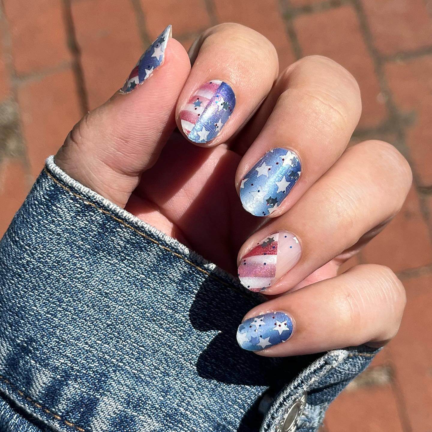 american flag Press-on Nails