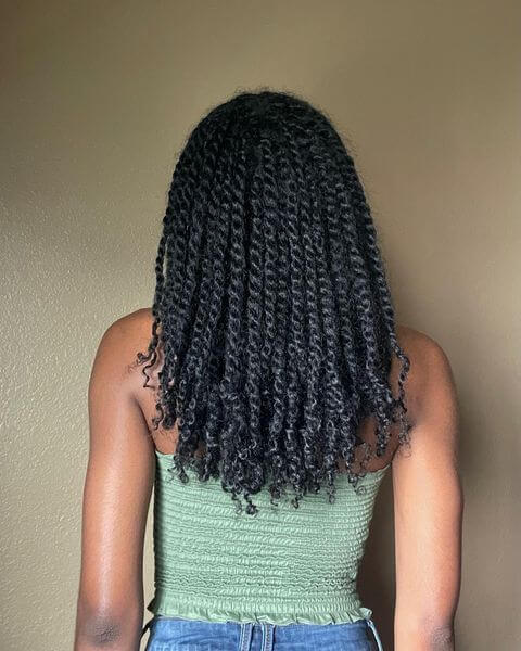 Medium Senegalese Twist with Curly Ends