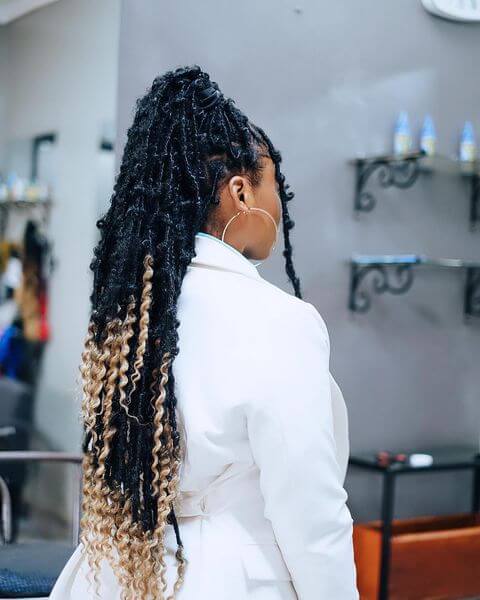 Updo for Senegalese Twists