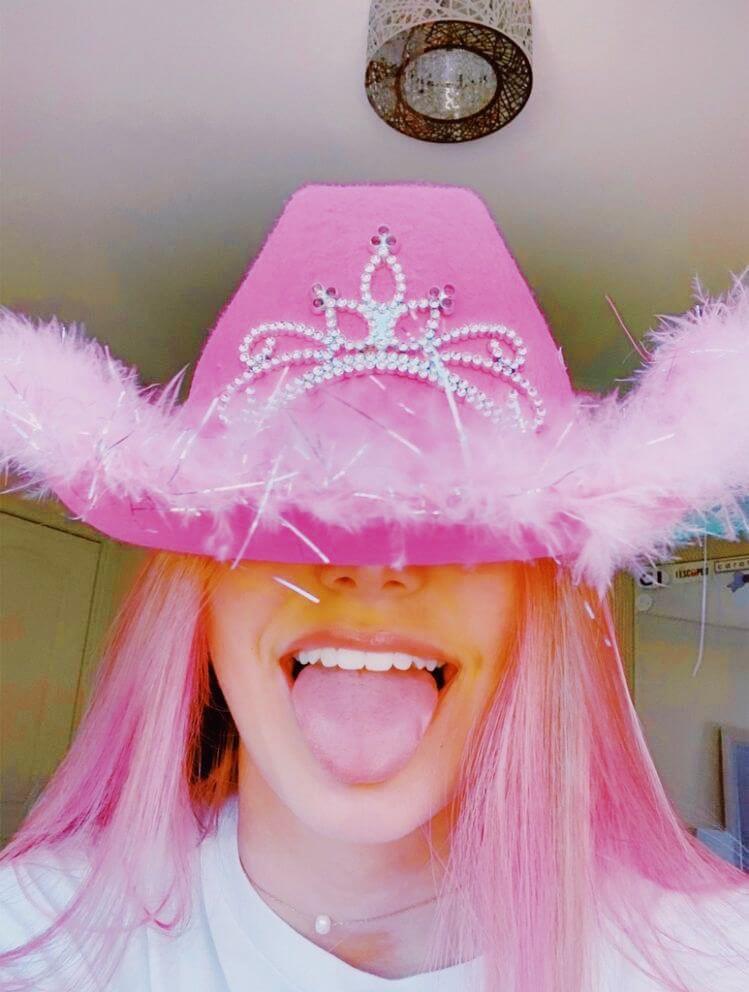 pink cowgirl hat