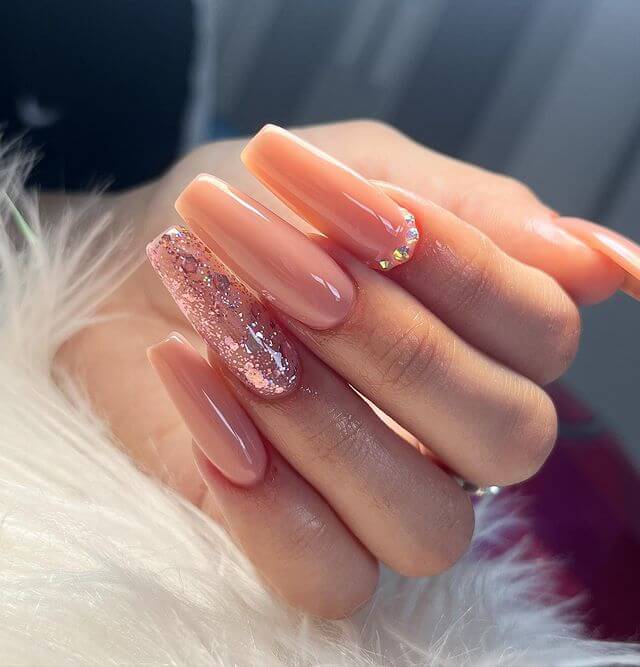 glitter coffin nails