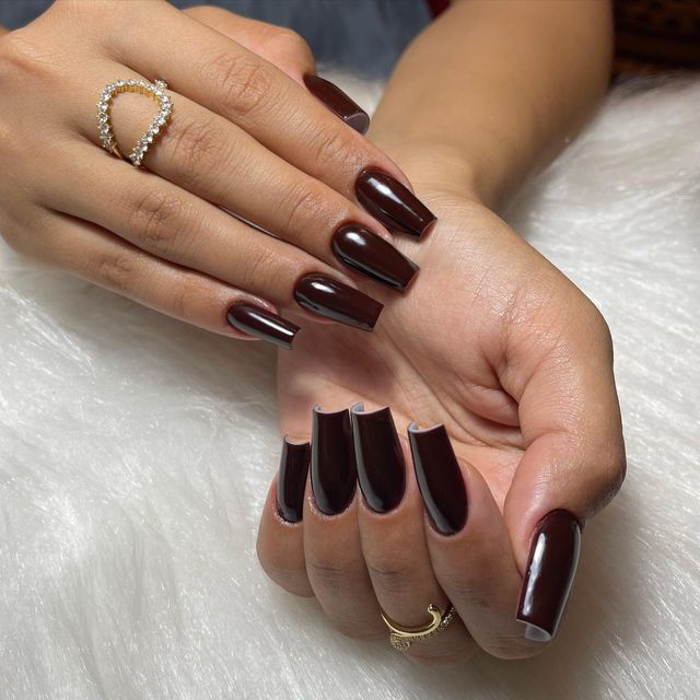 brown nail designs