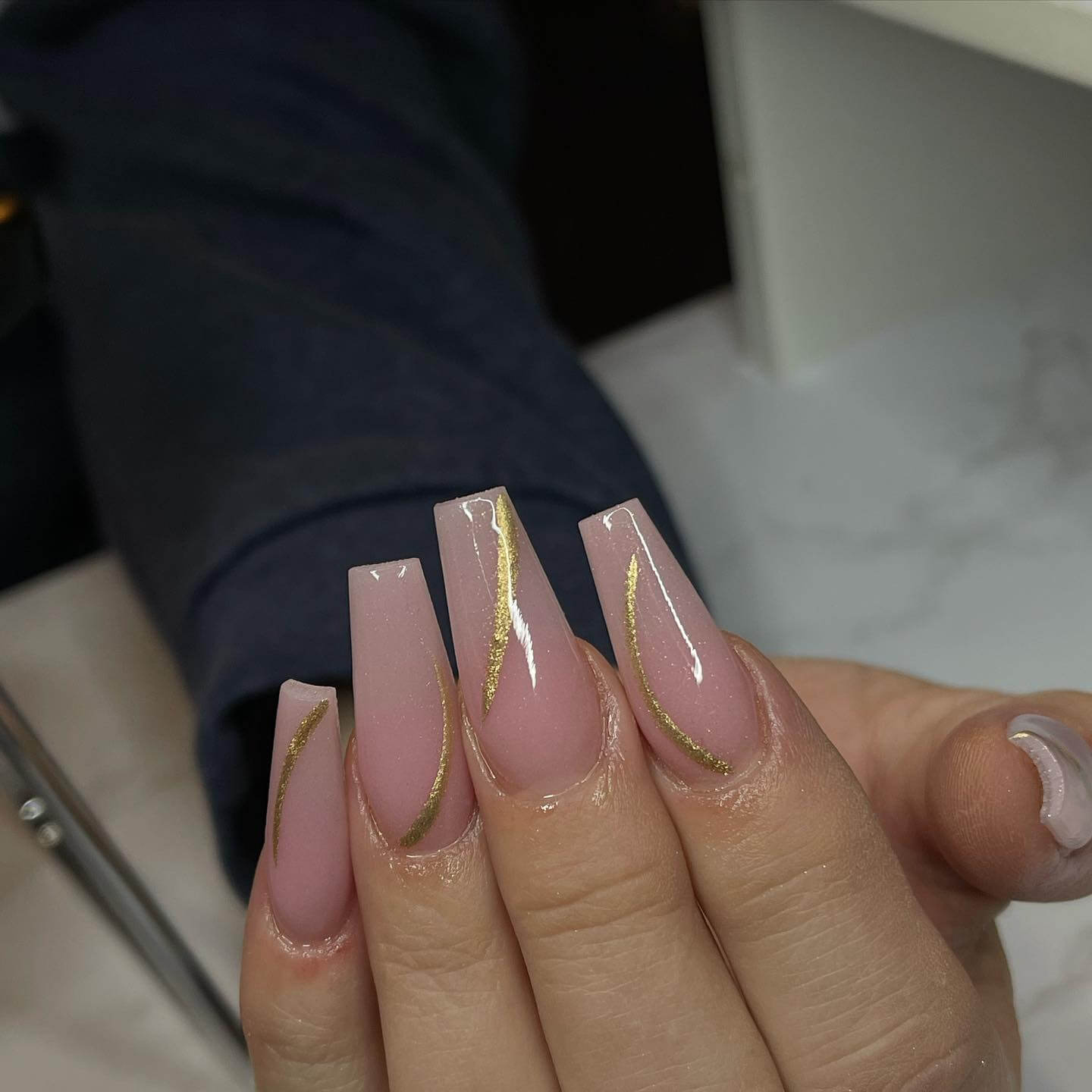 gold coffin nails