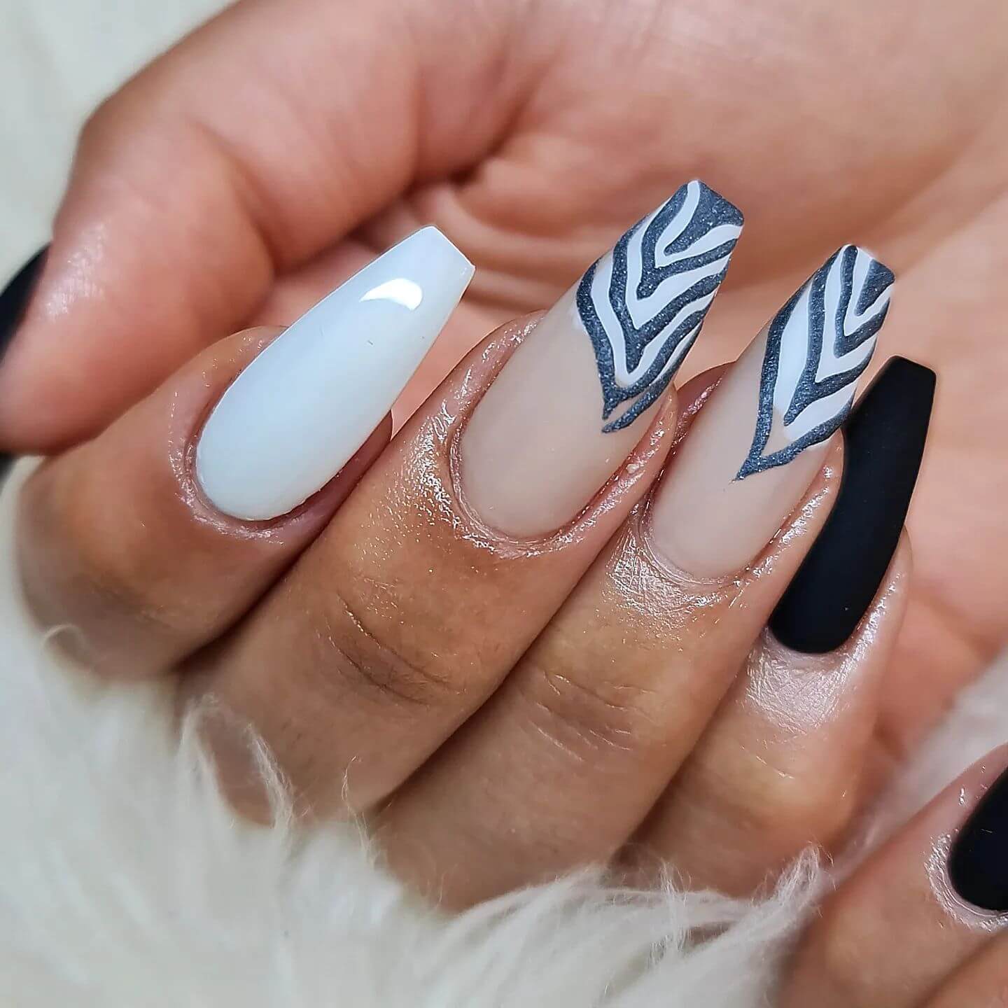 long coffin nail designs