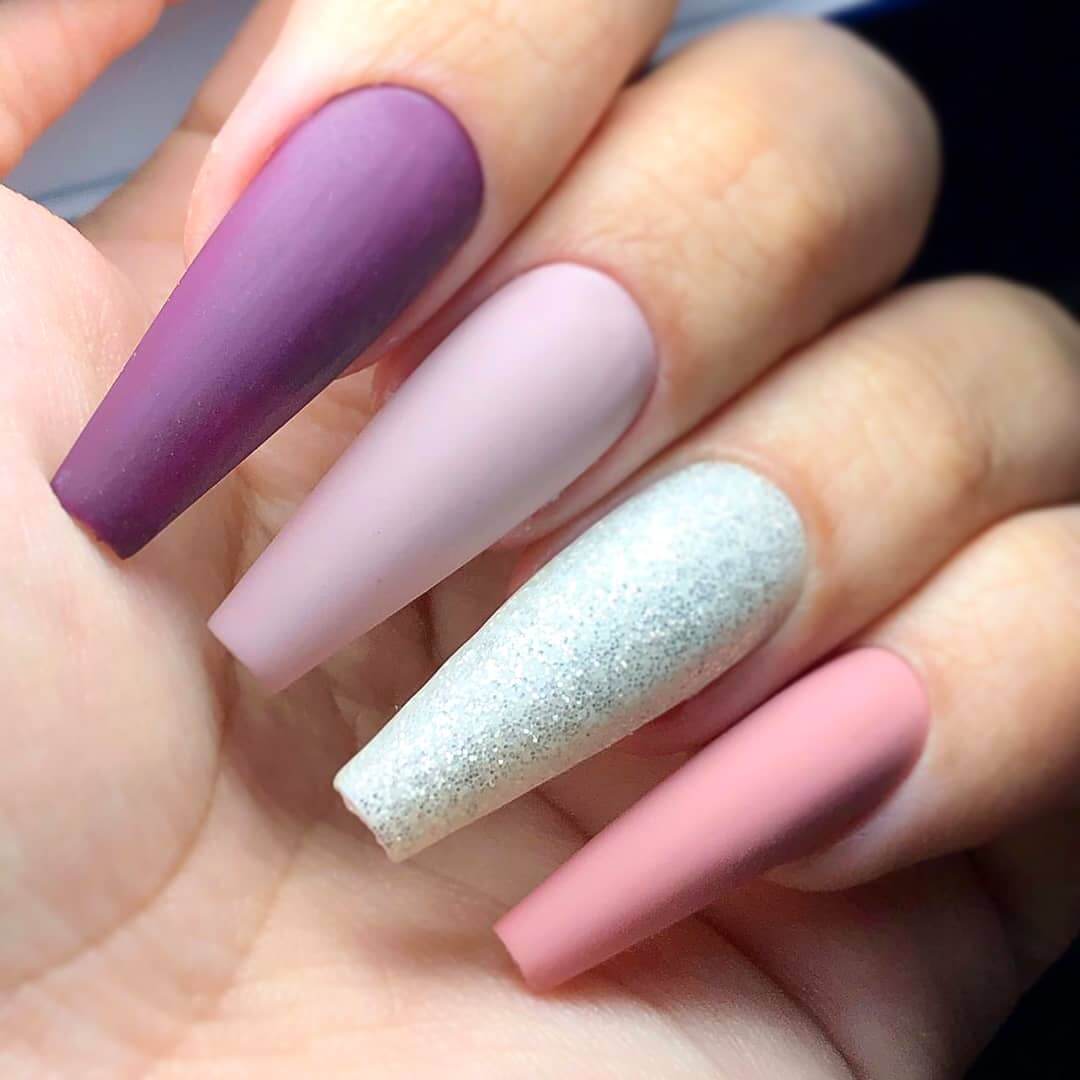 matte coffin nail designs