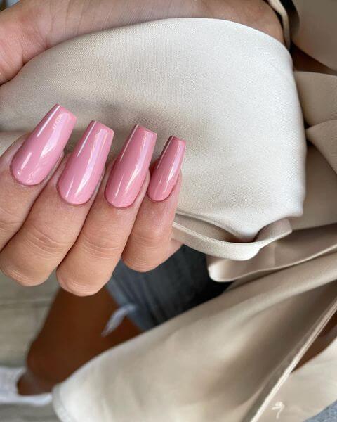 pink coffin nail designs