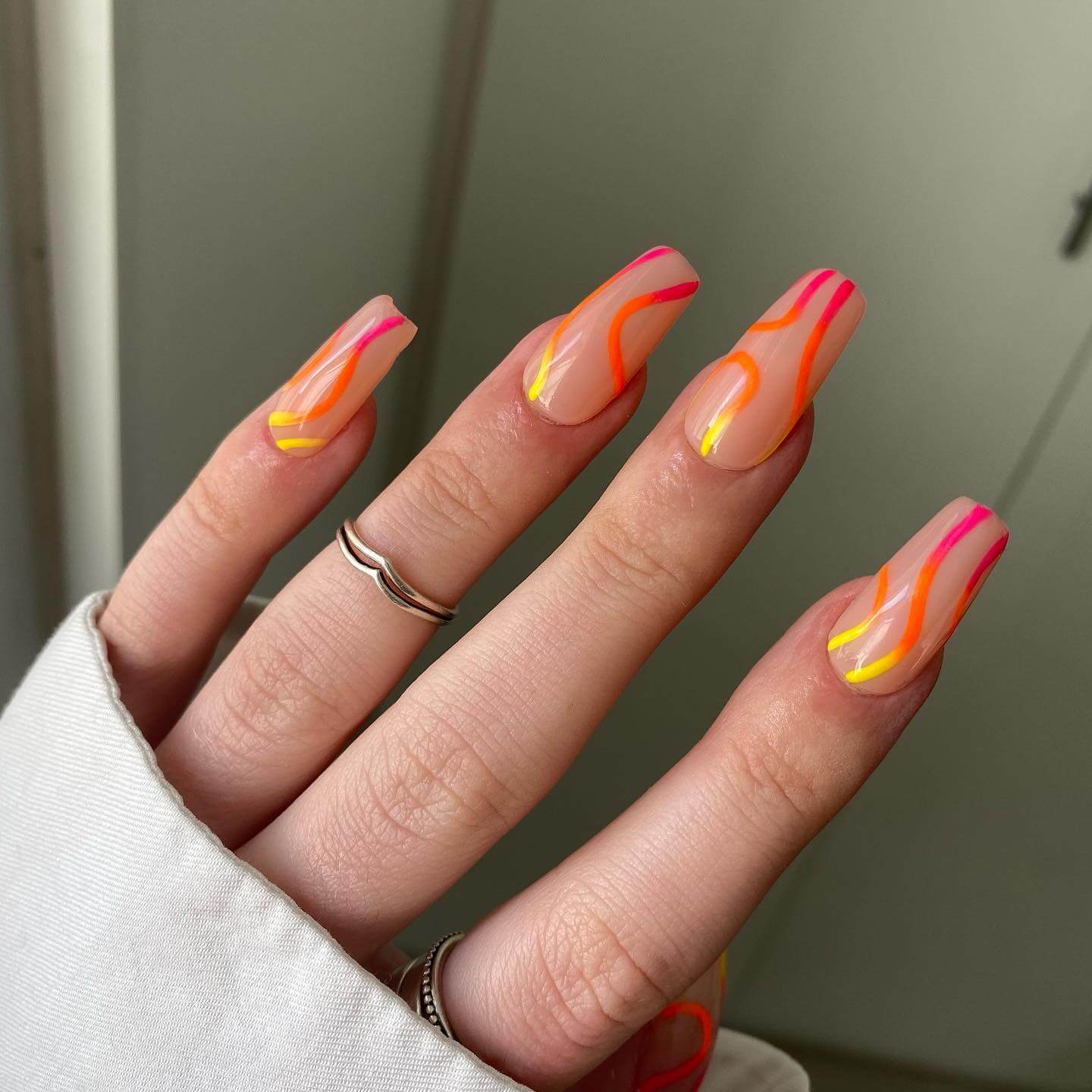 summer coffin nails